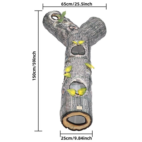 Three-Way Tree Pattern Tunnel Pet Toy For Cats And Dogs